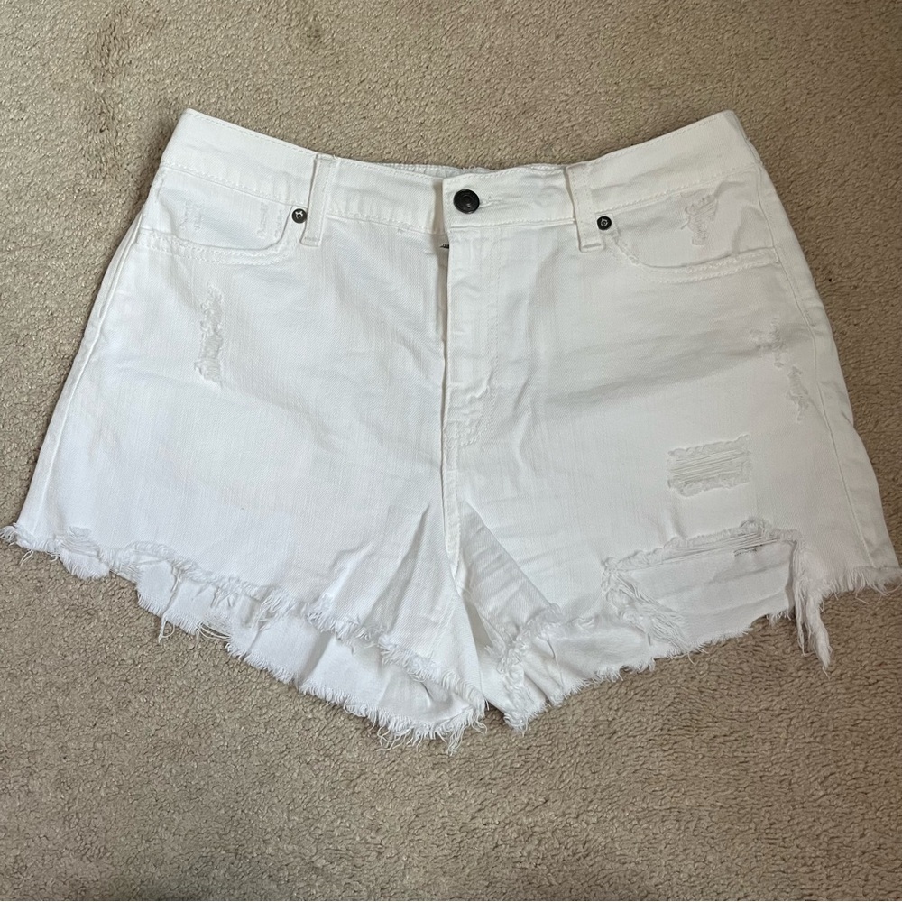 Aerie Daydream white jean shorts